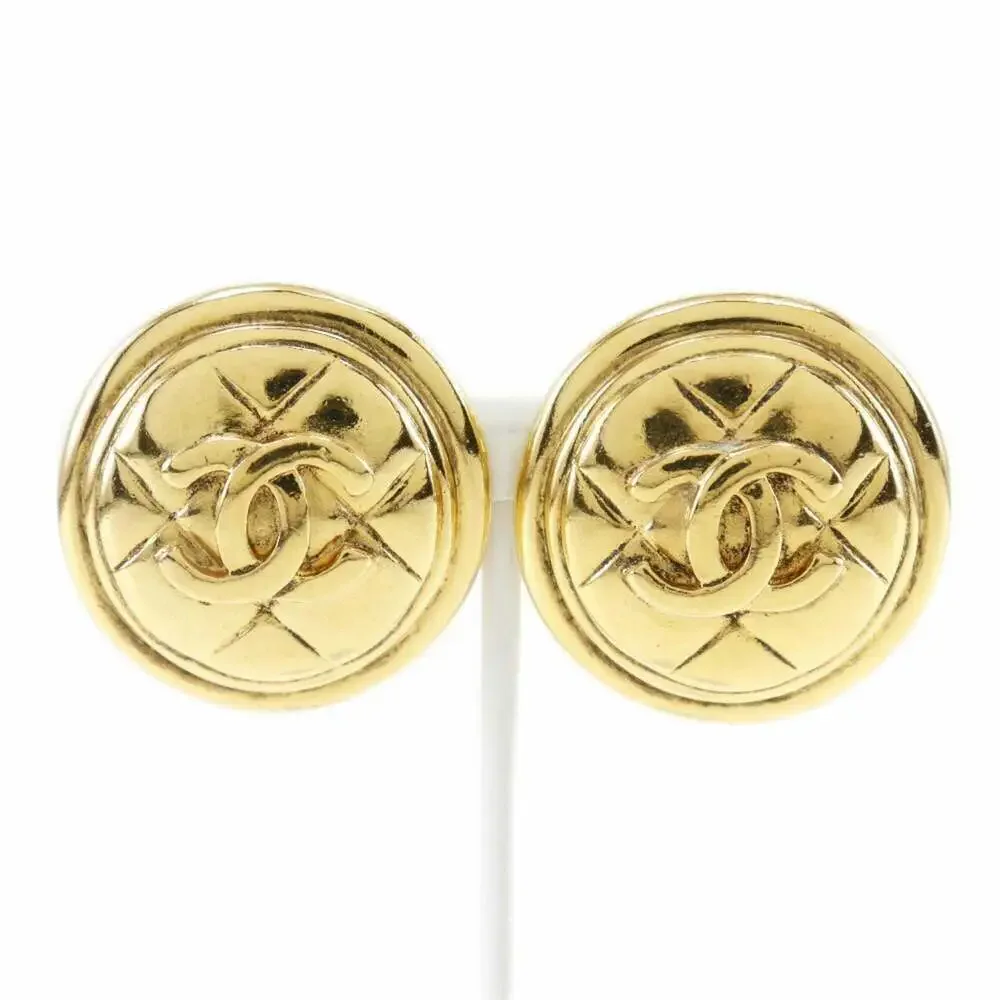 CHANEL Vintage Gold Earrings